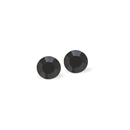 Byzantium 6mm Stud Earrings 667 Jet Black