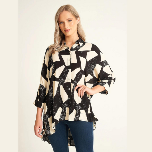 Saloos Buttoned Front Blouse