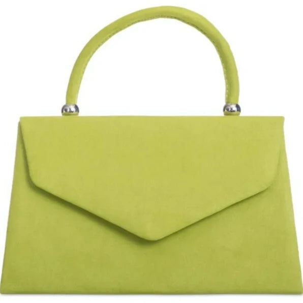 Koko Lime Green Faux Suede Grab Bag