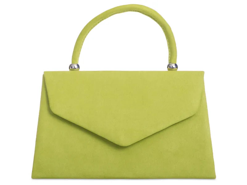 Koko Lime Green Faux Suede Grab Bag