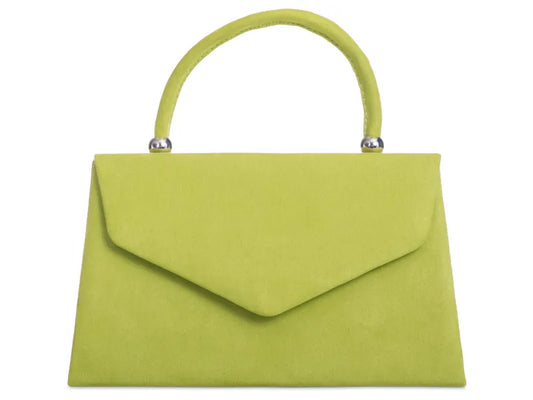 Koko Lime Green Faux Suede Grab Bag