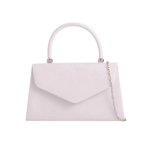 Koko White Faux Suede Grab Bag