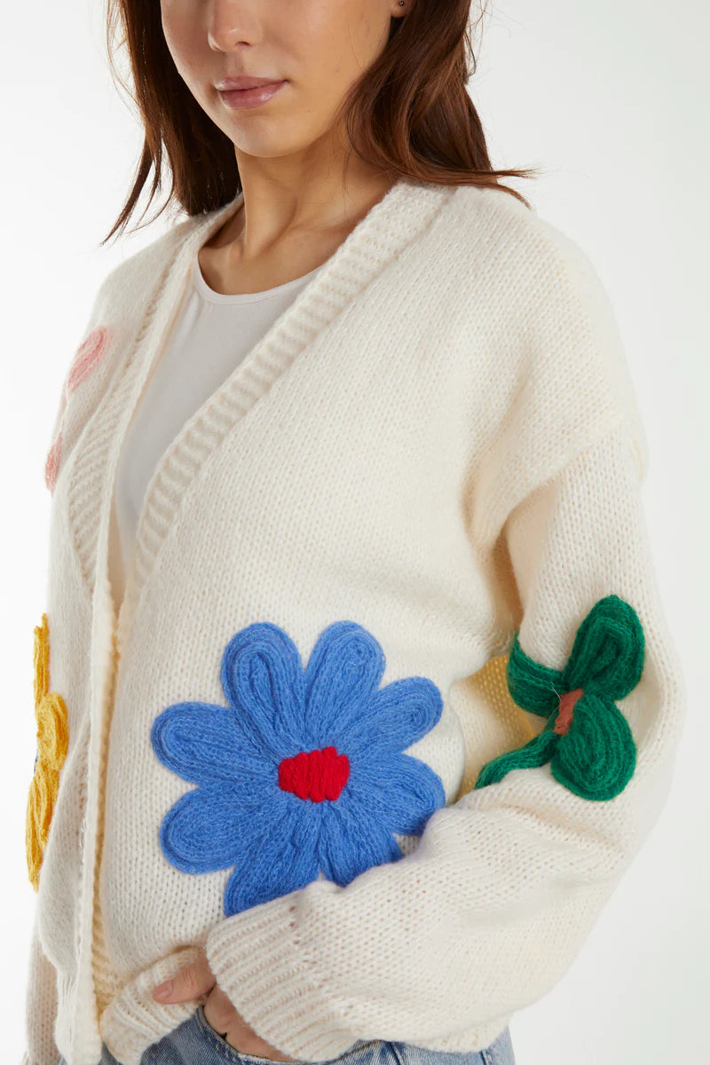 Floral knit cardigan - NEW IN - Woman 