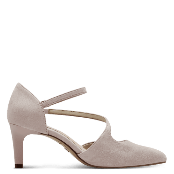 Tamaris Powder Court Shoe with Ankle Strap