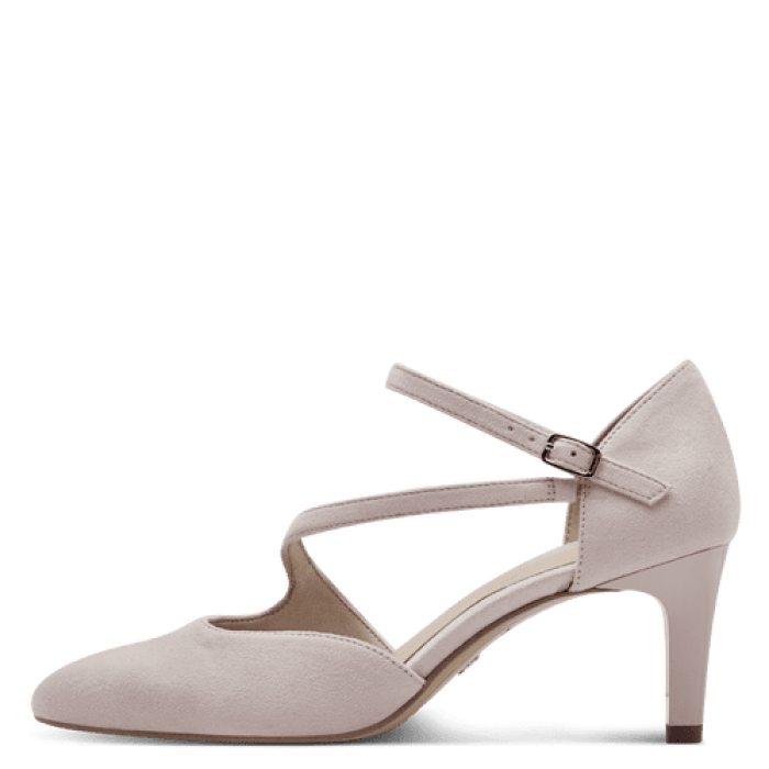 Tamaris Powder Court Shoe with Ankle Strap