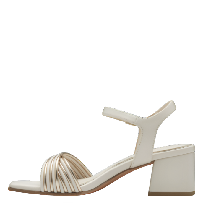 Marco Tozzi White and Gold Sandal