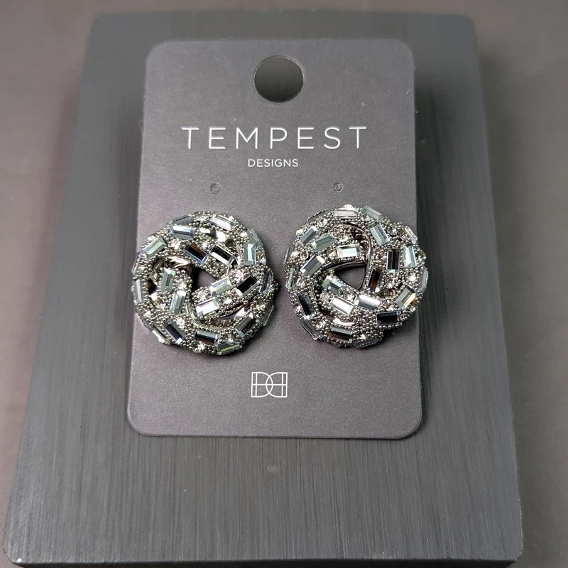 Tempest XG025E Diamante Knot Stud Earrings