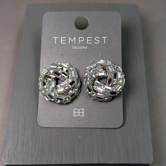 Tempest XG025E Diamante Knot Stud Earrings