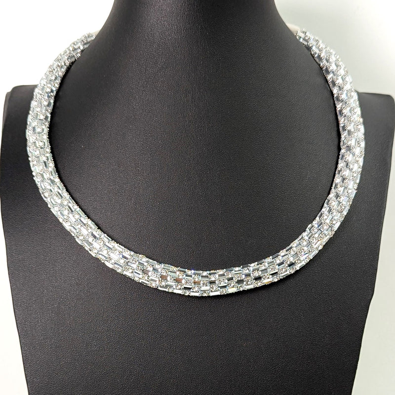 Tempest XG030N Silver Diamante Choker