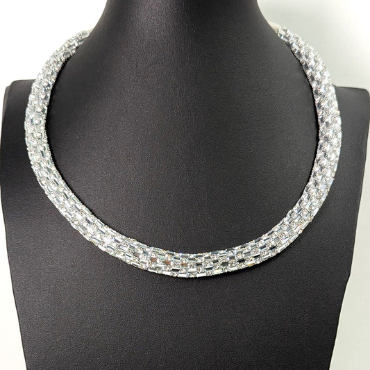 Tempest XG030N Silver Diamante Choker