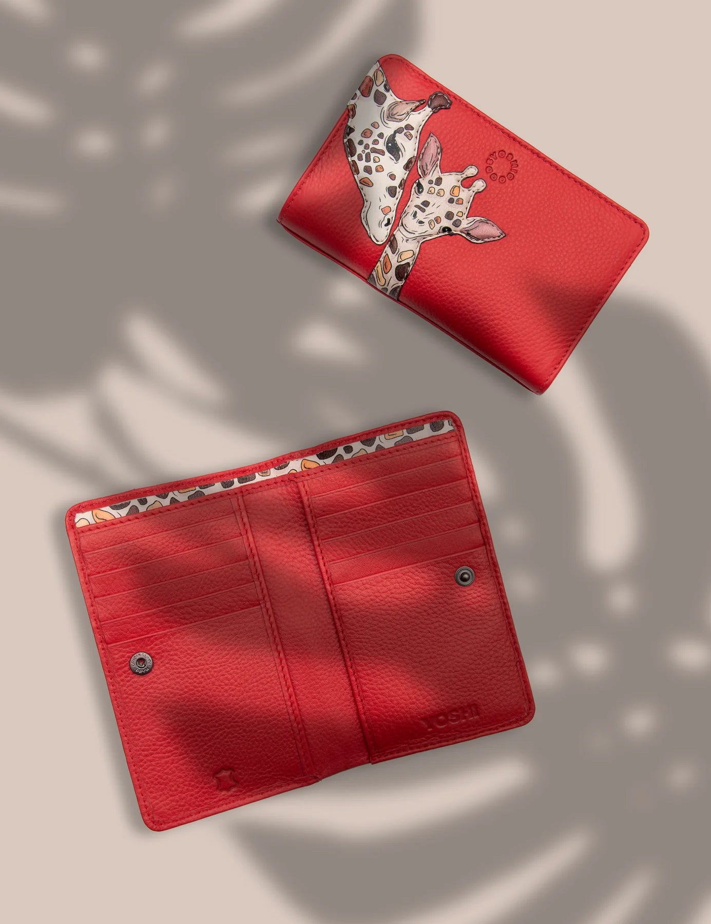 Yoshi Y1089 Red Mothers Pride Zip Around Purse