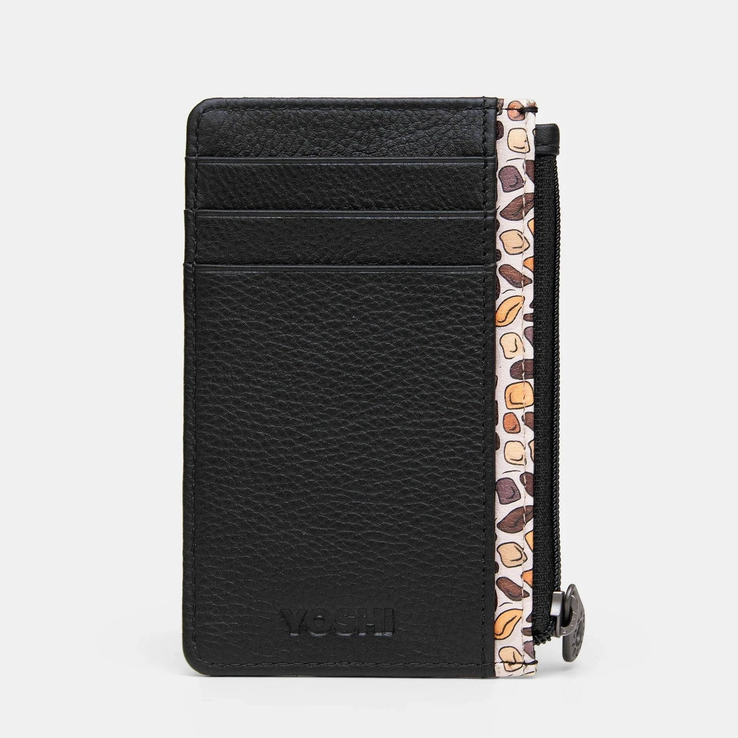 Yoshi Y1219 Black Mothers Pride Giraffe Zip Card Holder Black