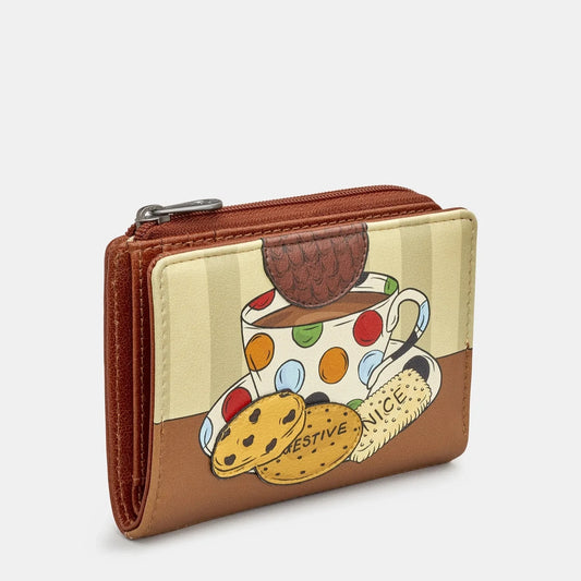 Yoshi Y1275 Tea & Biscuits Flap Over Purse