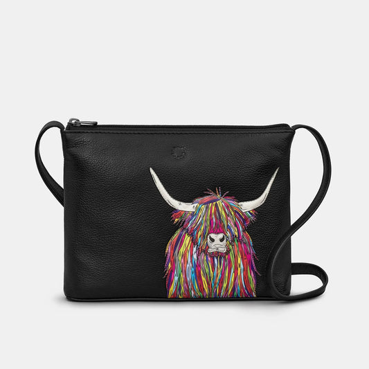 Yoshi YB214 Rainbow Highland Cow Crossbody Bag