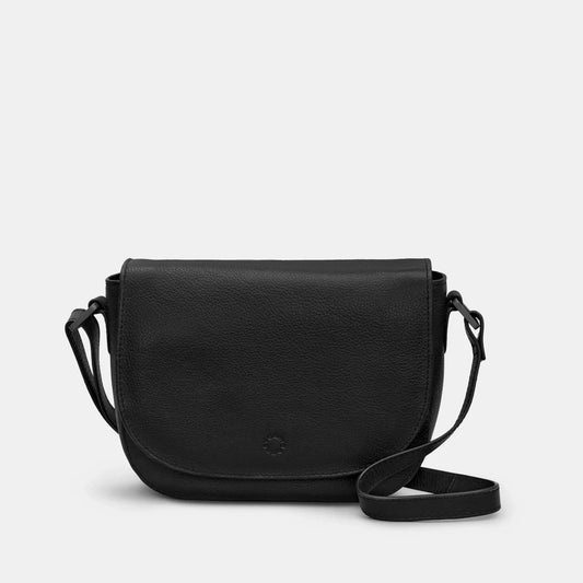 Yoshi Leather Clarendon Flap Over Cross Body Bag