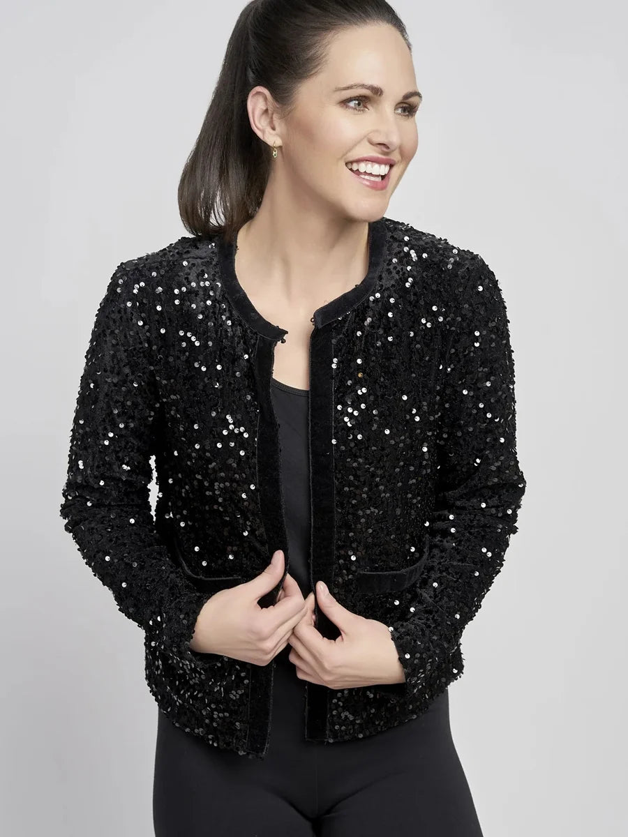 Pinns Black Sequin Jacket 699JK