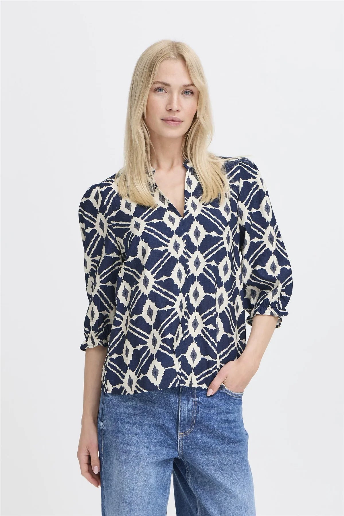 B.Young ByIKAIA V Neck Blouse
