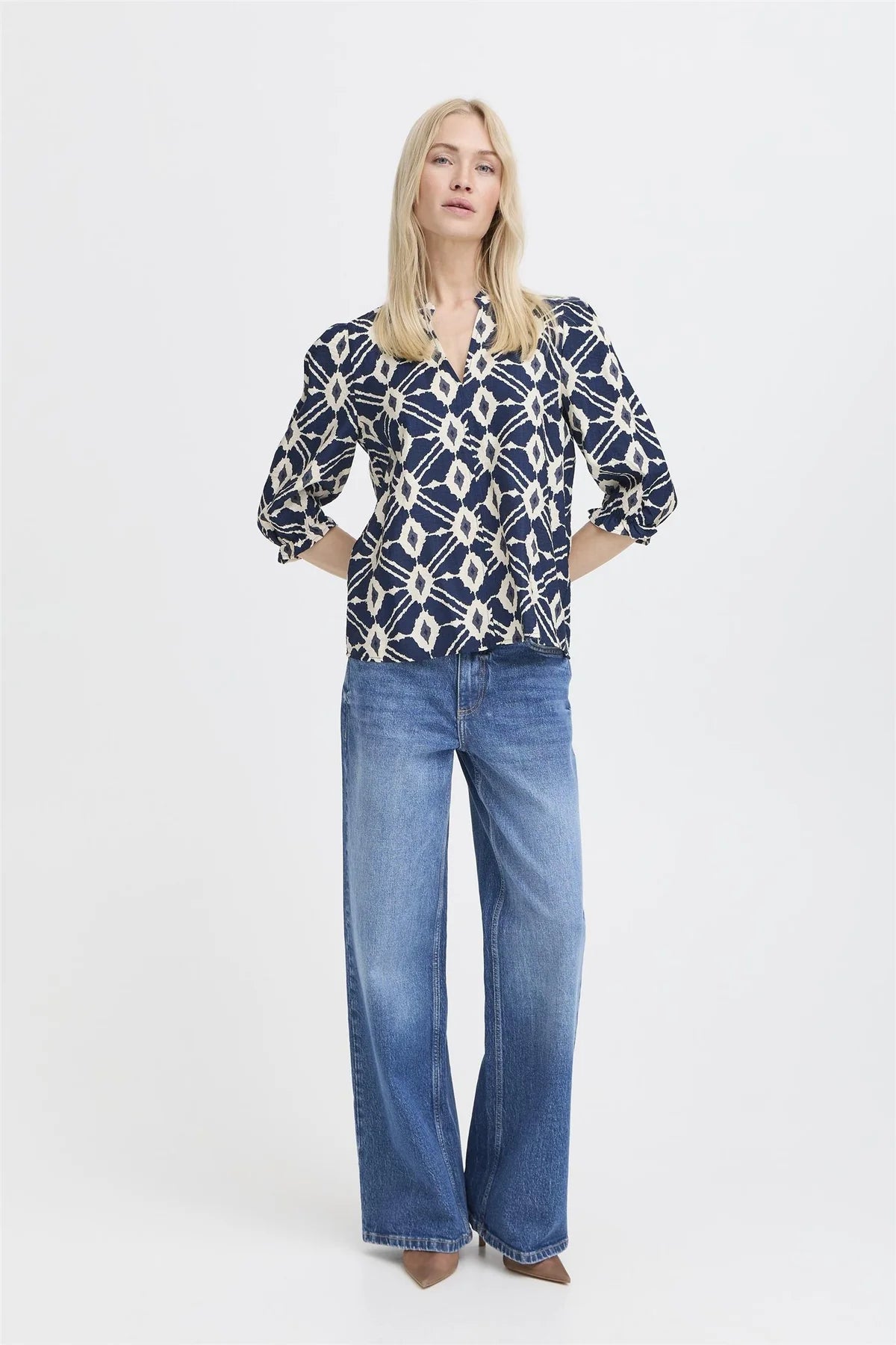 B.Young ByIKAIA V Neck Blouse