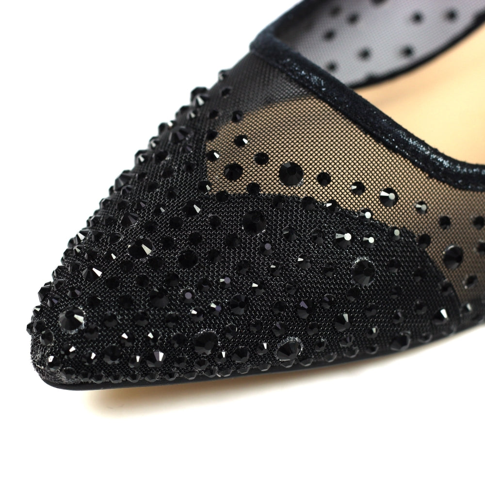 Lunar Alisha Black Low Heeled Court Shoe FLR559