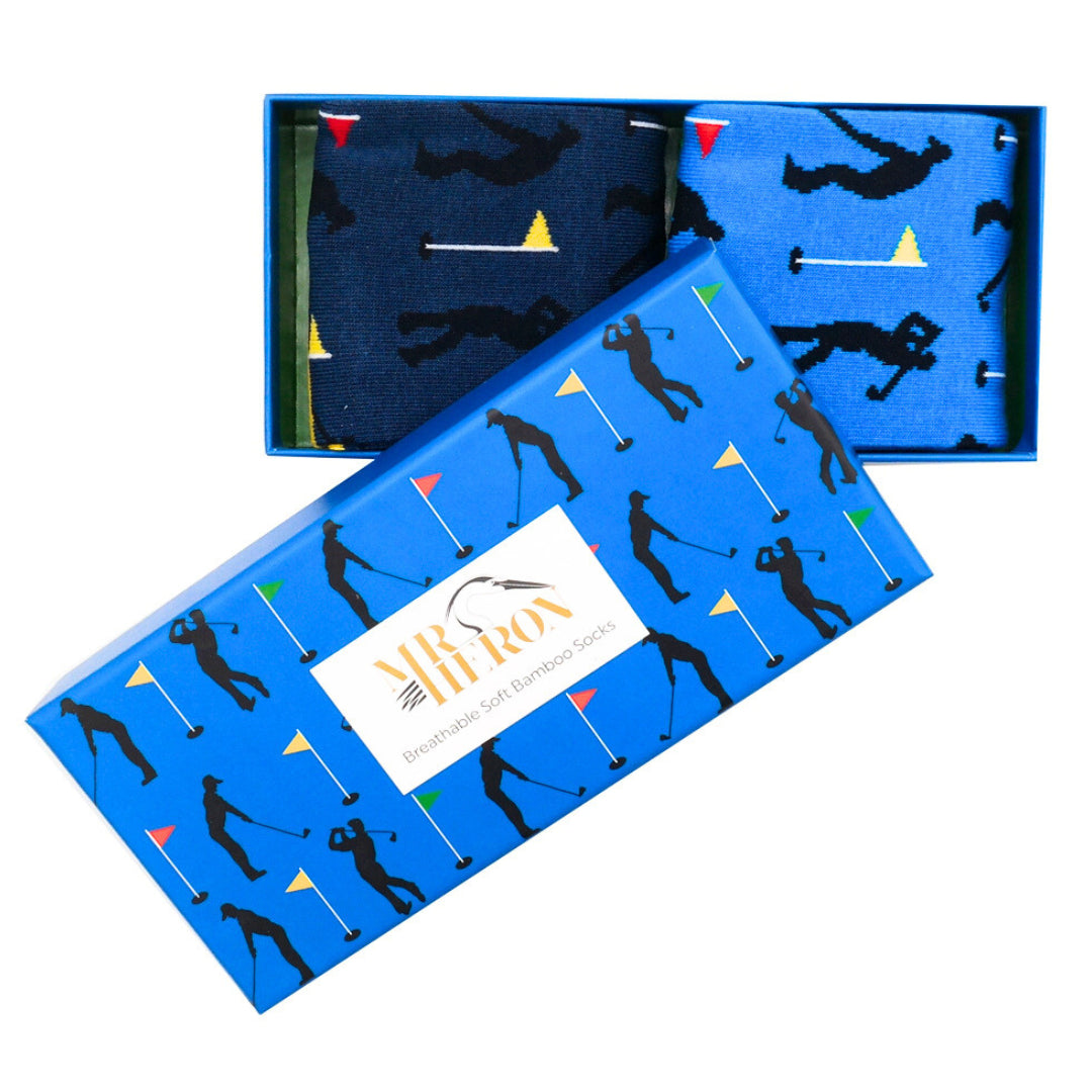 BH016 Mr Heron Golf socks boxed