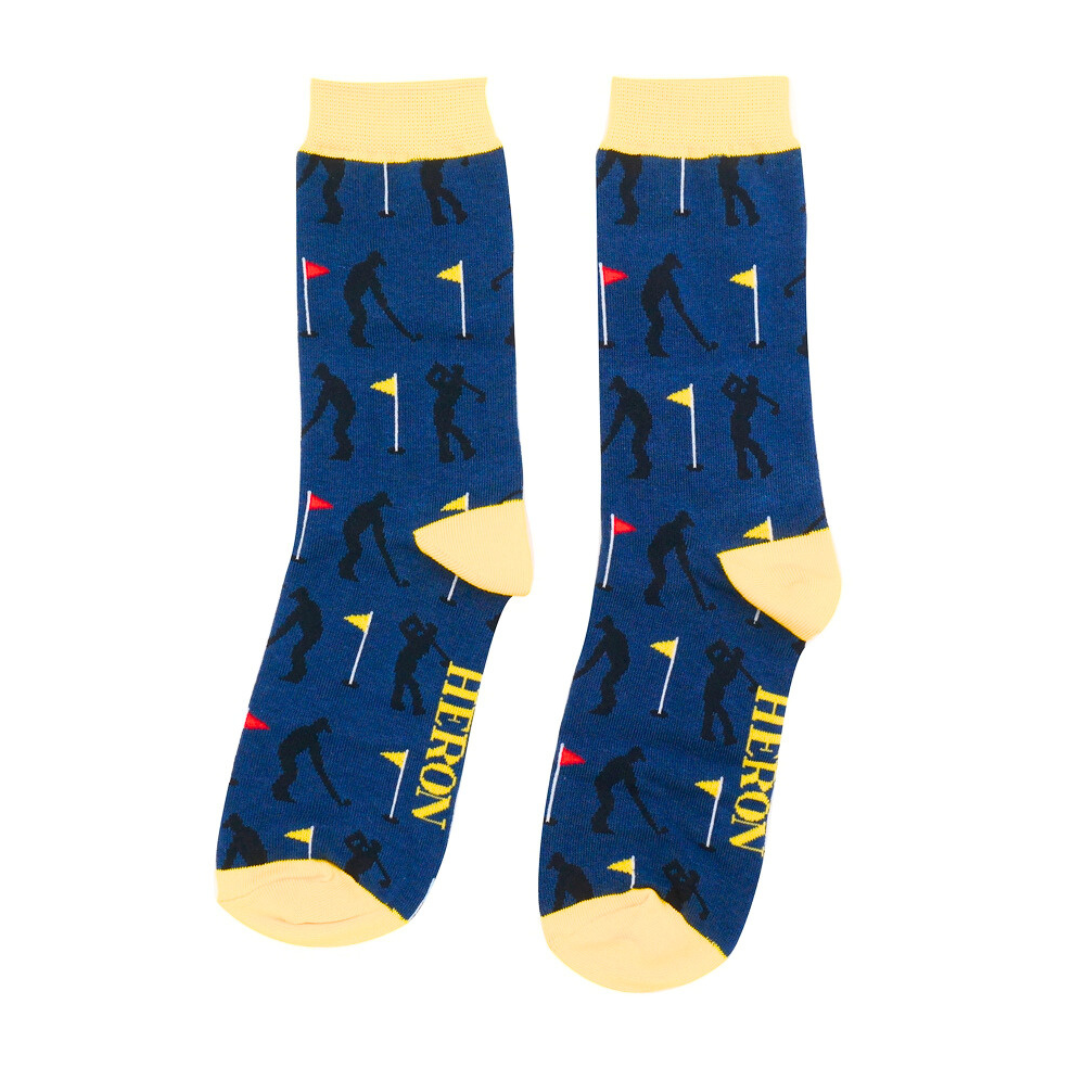 BH016 Mr Heron Golf socks boxed