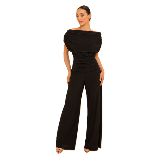 Atom Label Carbon Jumpsuit Black