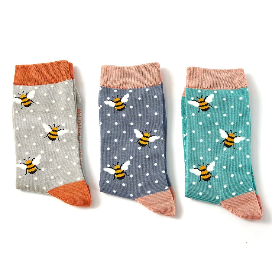 Miss Sparrow Bumble Bee Boxed Gift Socks