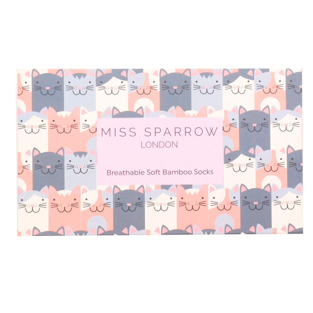 Miss sparrow Happy Cats Socks Boxed Gift