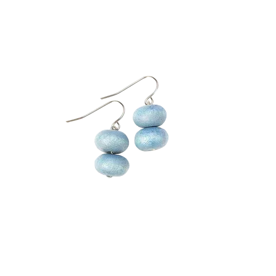Lotus Feet H2418A Cambray Blue Double Earrings