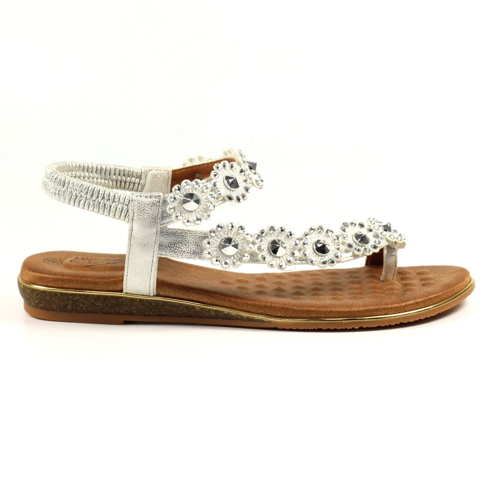Lunar Charlotte Sandal With Daisy Detail