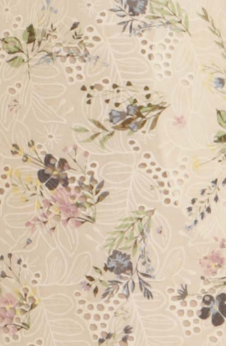 Pomodoro 52614 Printed Broiderie Anglaise Shift Dress