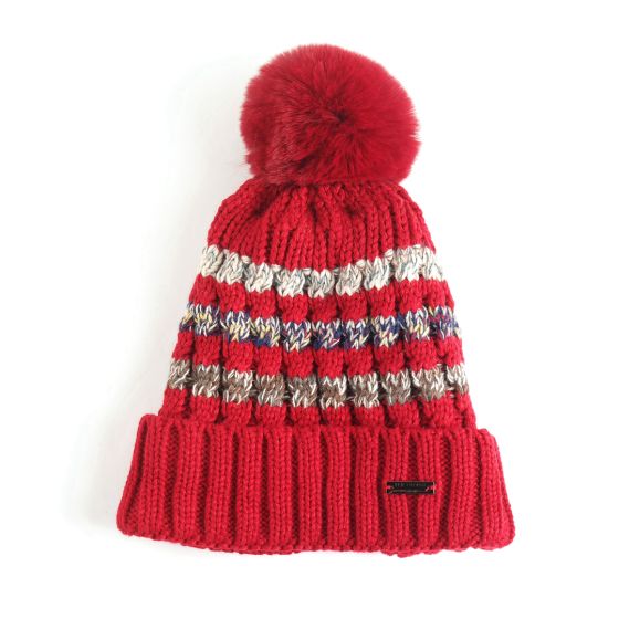 Striped Bobble Hat