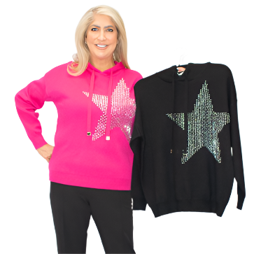 Malissa J knitted bling star jumper