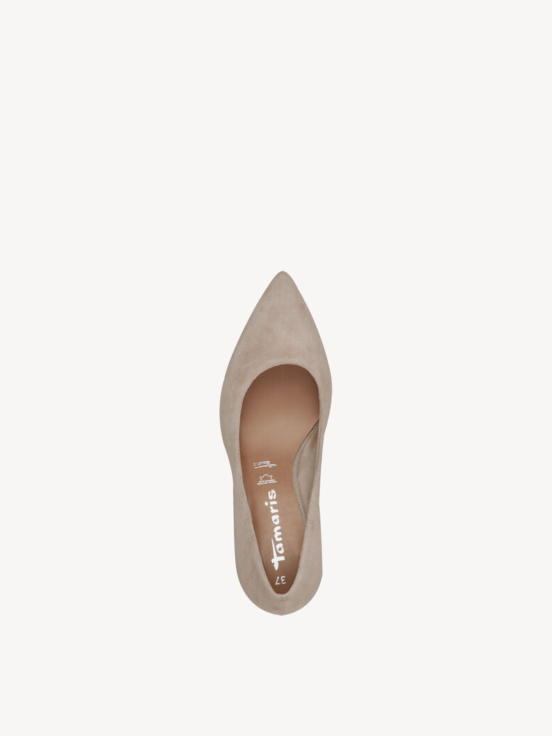 Tamaris Grey Suede Court Shoe