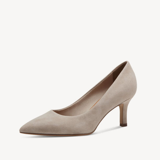 Tamaris Grey Suede Court Shoe