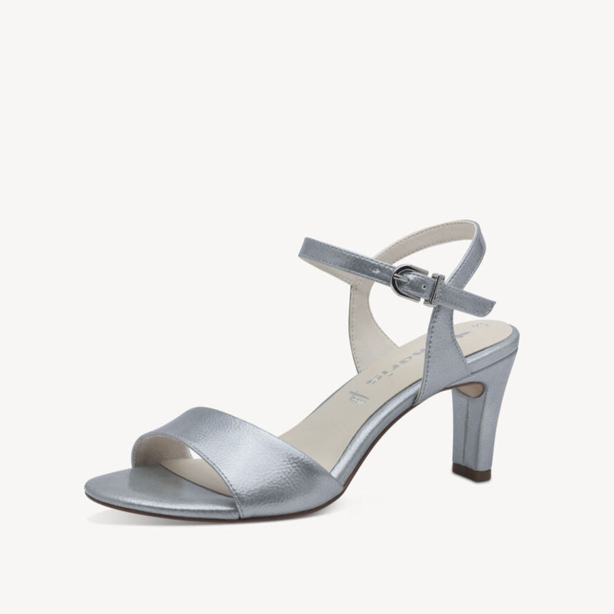 Tamaris 1-28008-42 Light Patent Blue Strappy Shoes