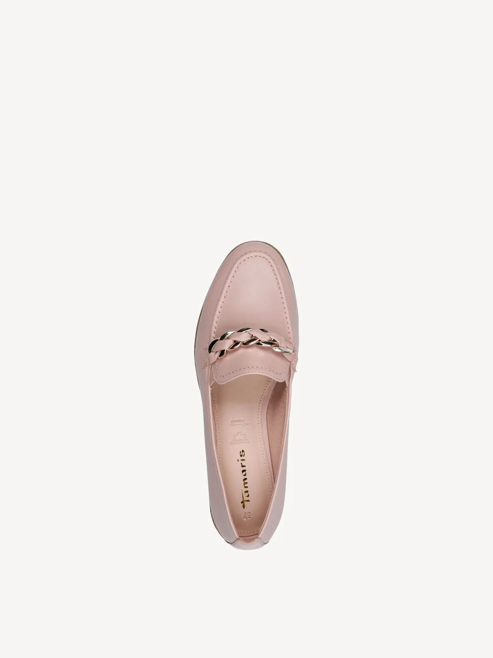 Tamaris Leather Loafer with chain detail