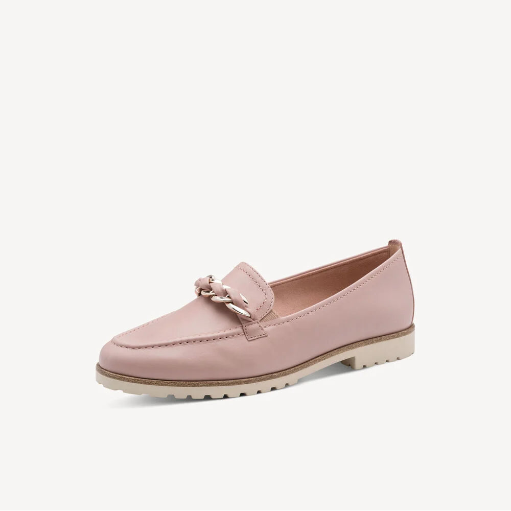 Tamaris Leather Loafer with chain detail