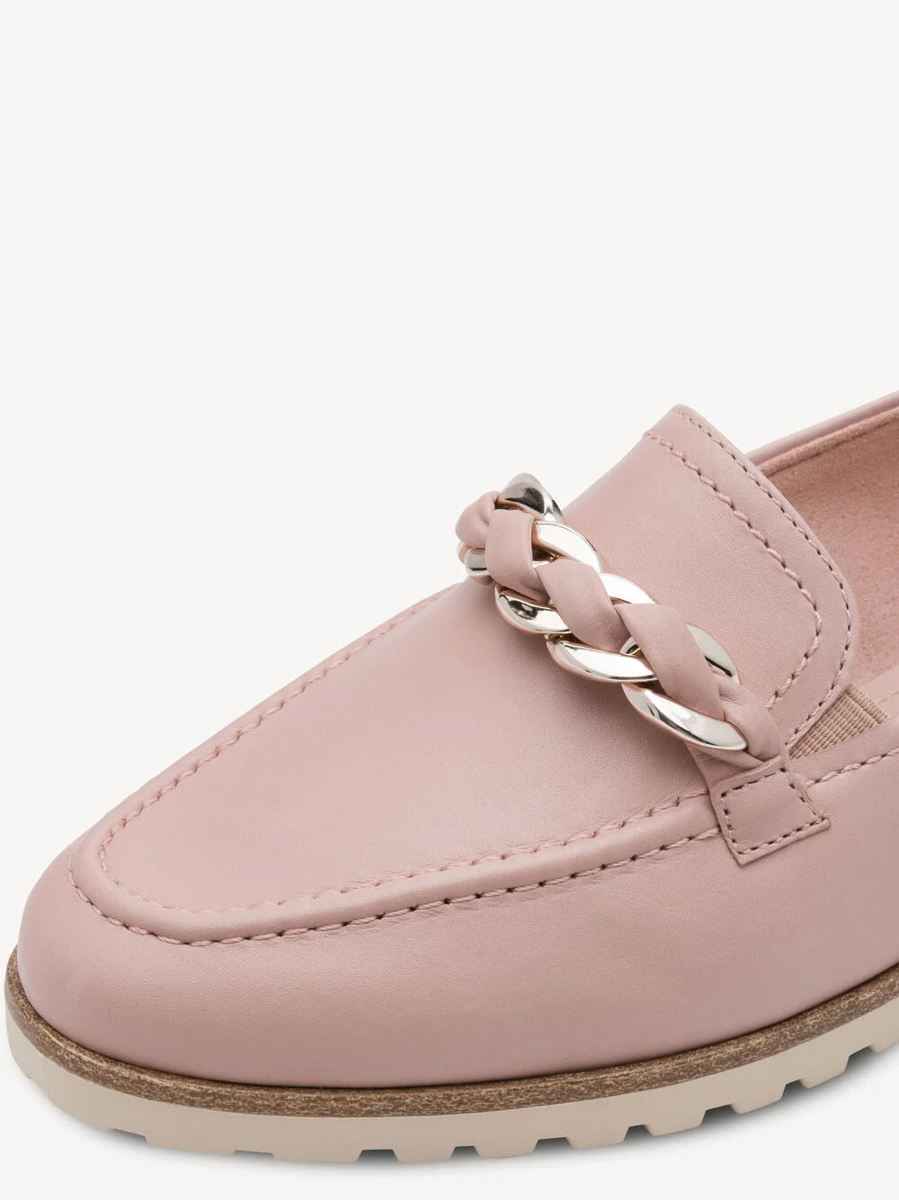 Tamaris Leather Loafer with chain detail
