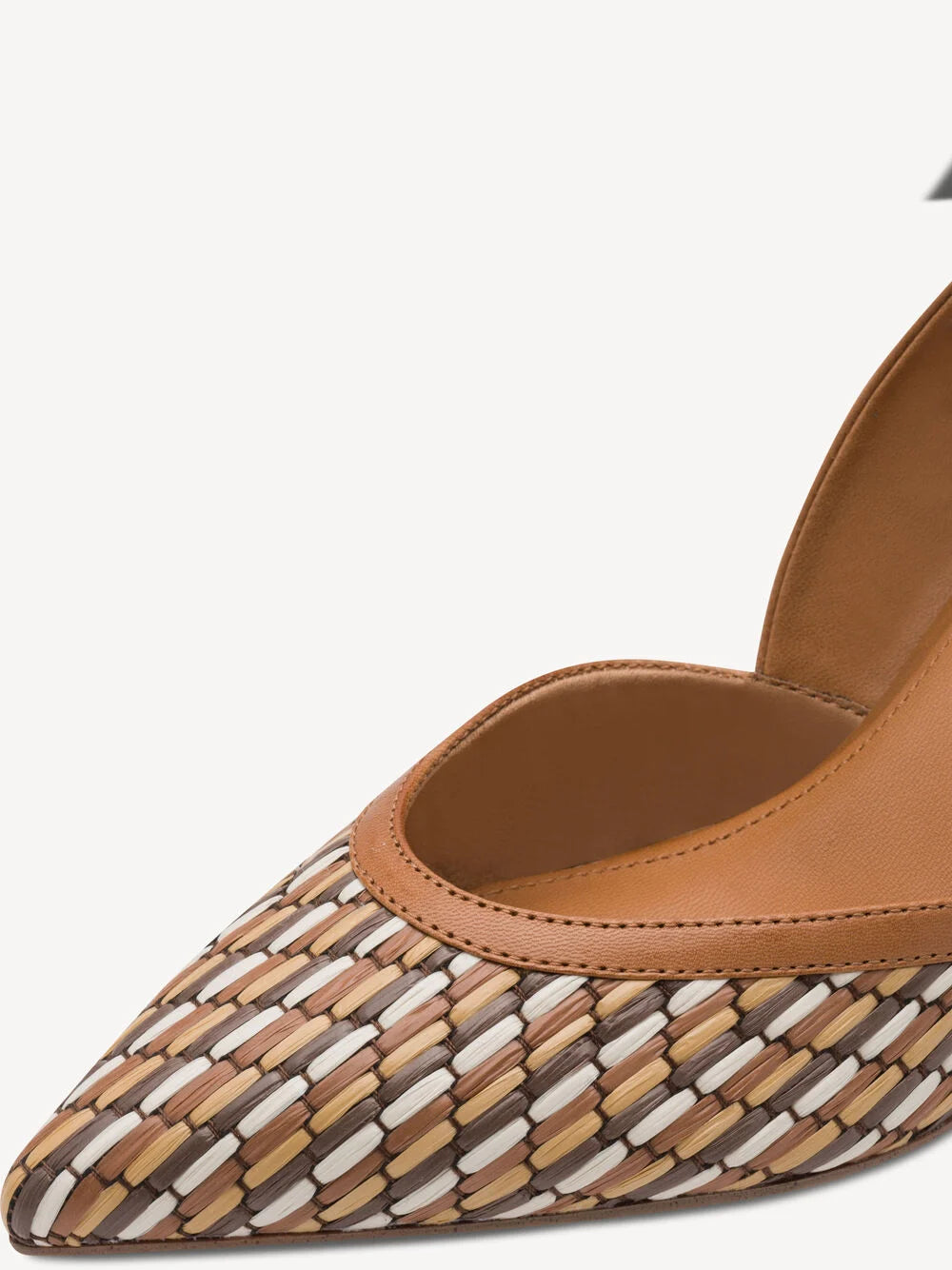 Tamaris 1-29625-46 Cognac Combo Weaved Sling Back