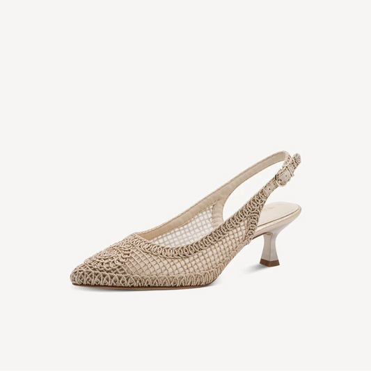Tamaris 1-29626-46 Light Gold Weaved Sling Back