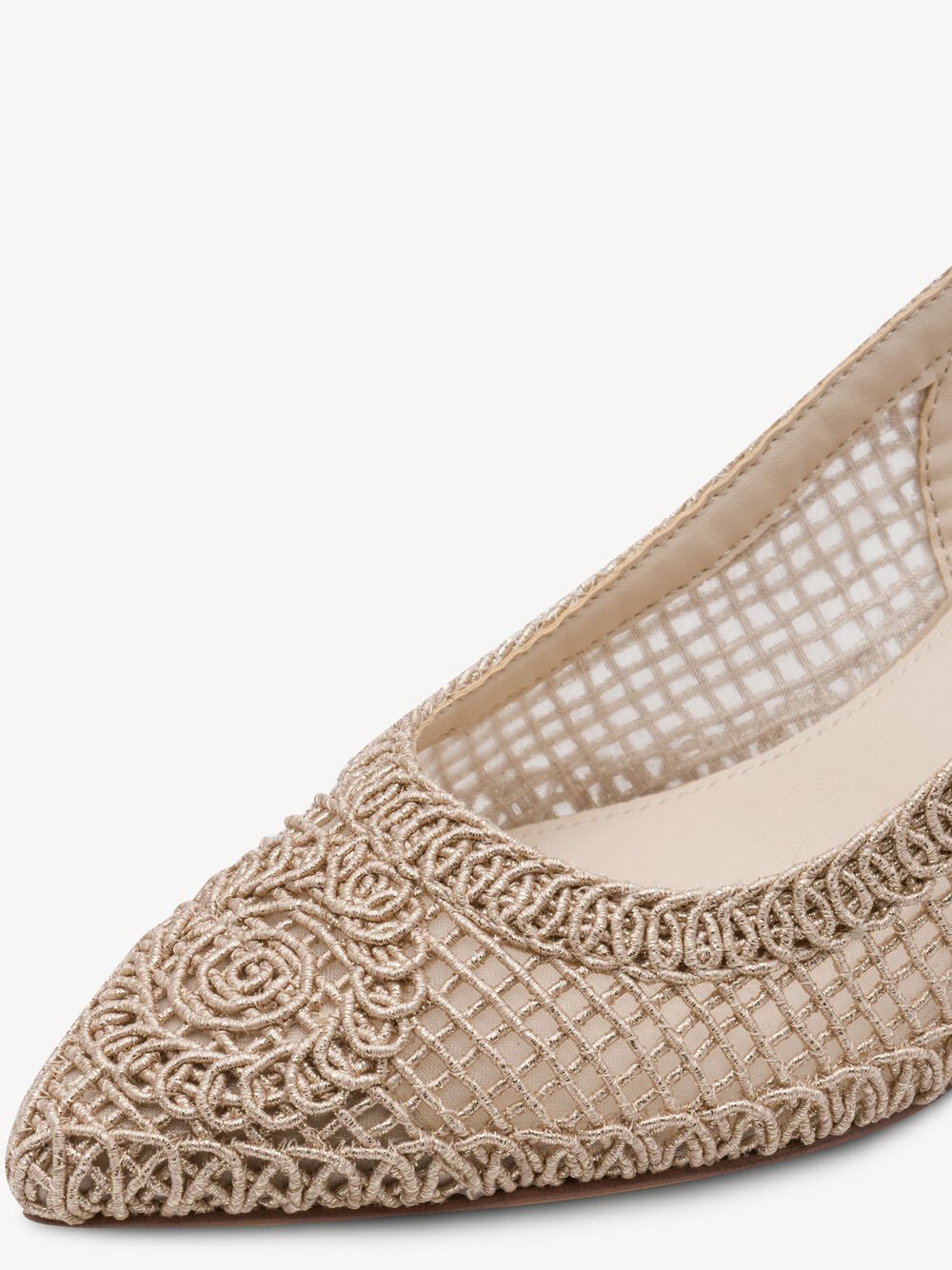 Tamaris 1-29626-46 Light Gold Weaved Sling Back