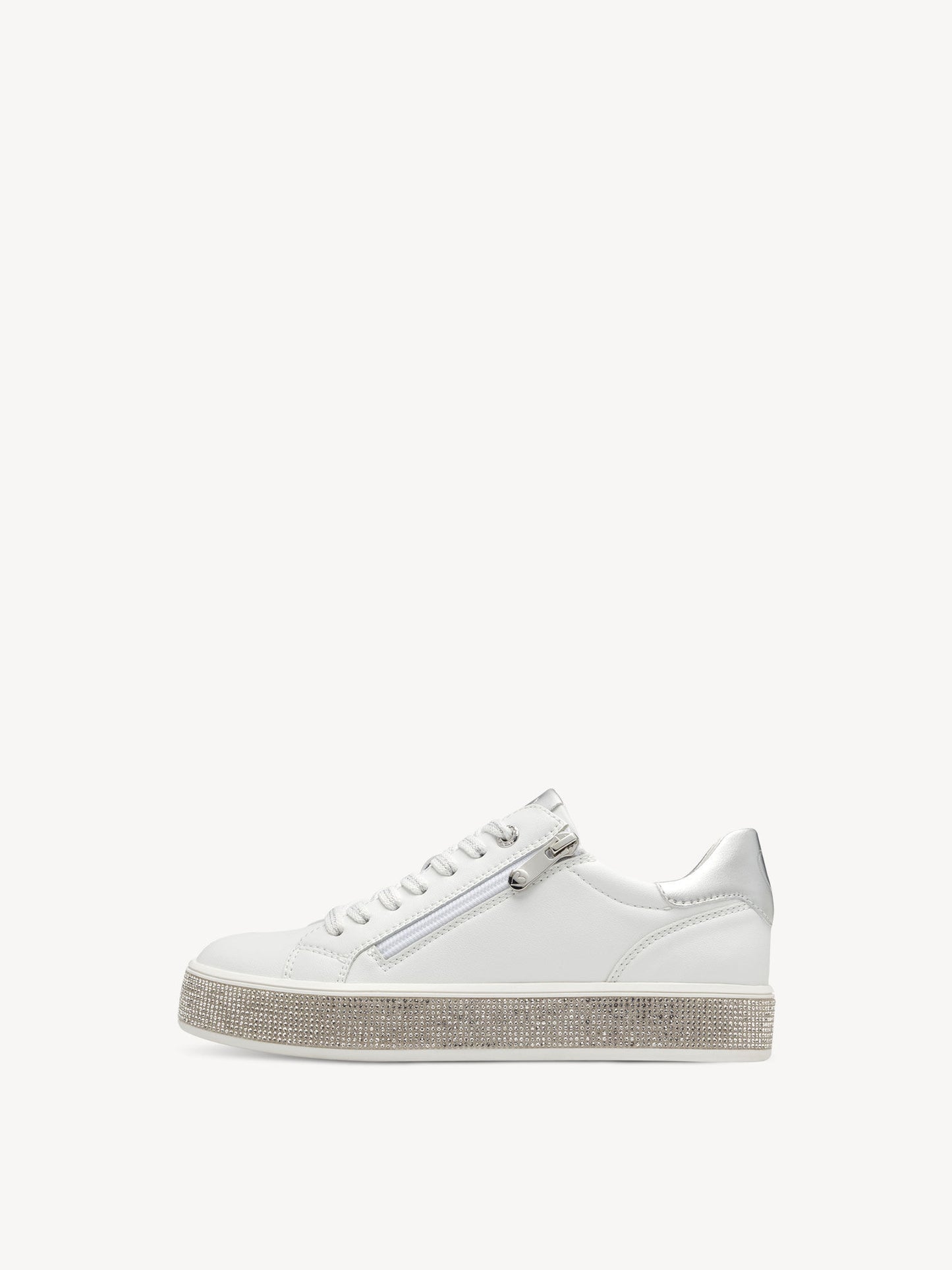 Marco Tozzi 2-23715 White and Diamante Trainer