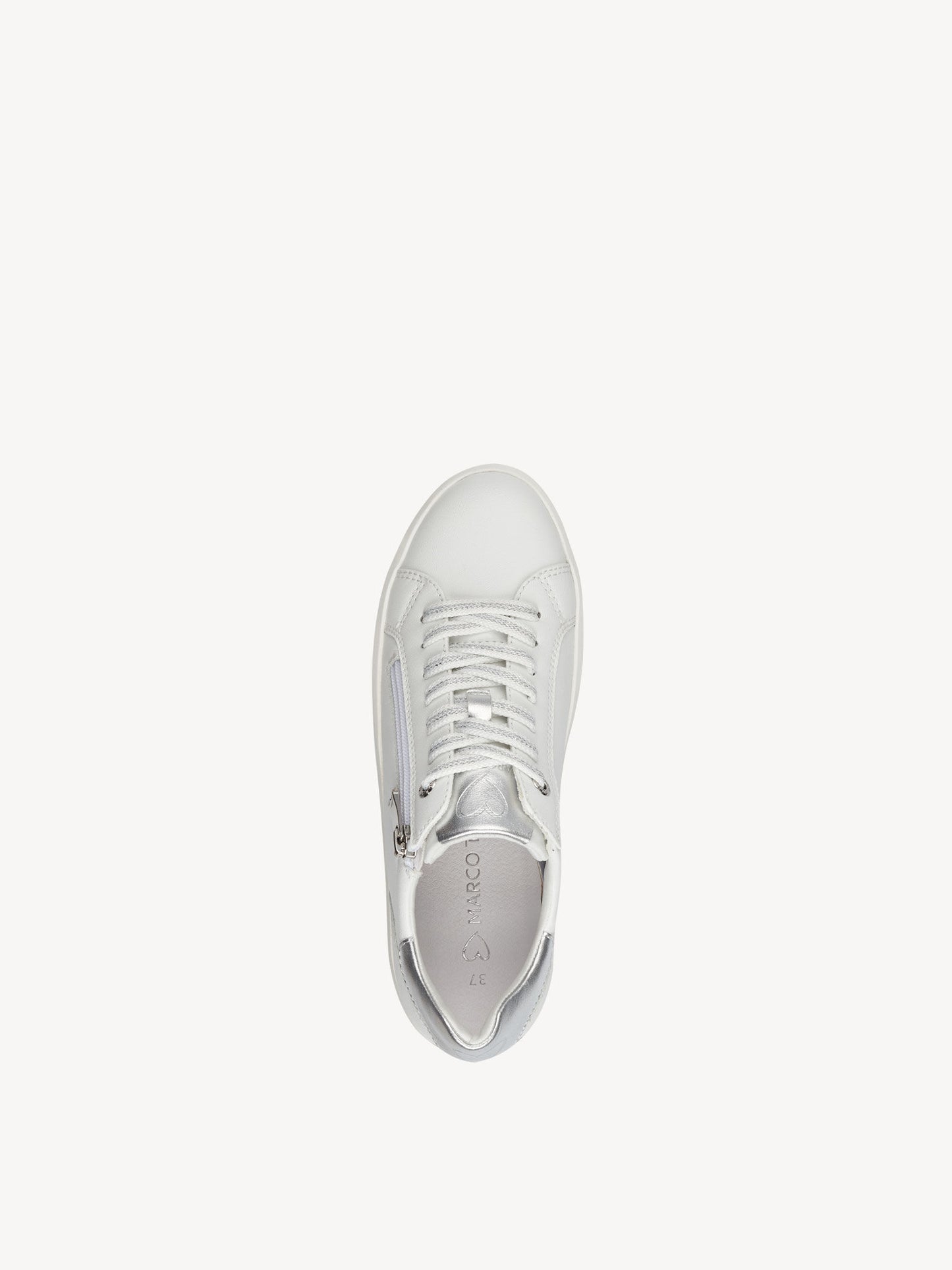 Marco Tozzi 2-23715 White and Diamante Trainer
