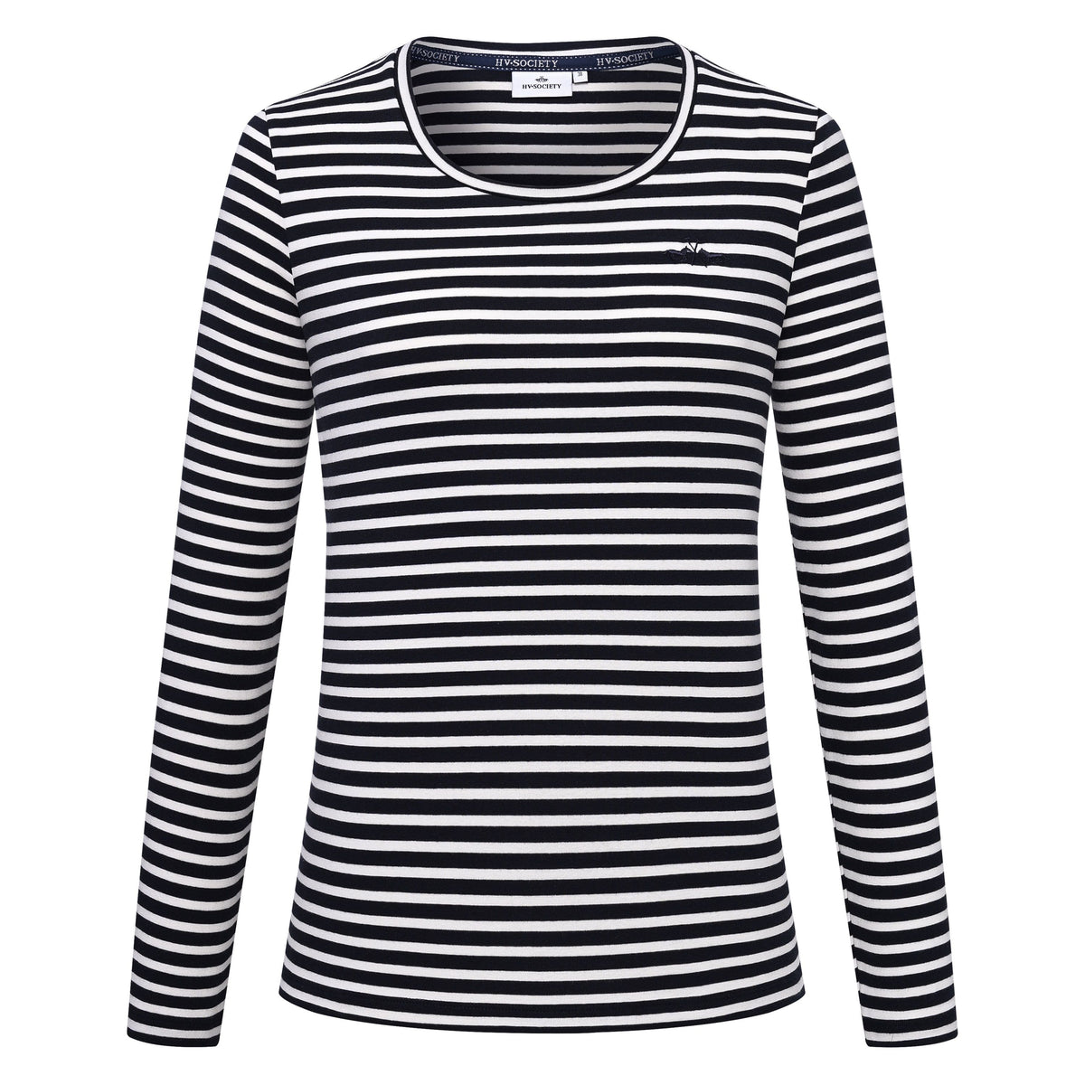 HV. Society Esmee Navy & White Striped Long Sleeve Top 0403103852
