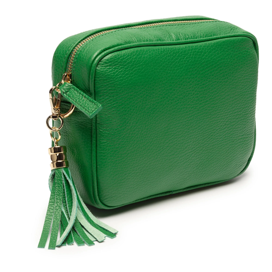 Elie Beaumont Emerald Leather Crossbody Bag
