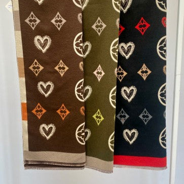 Malissa J GC20062 Reversible Striped Boarder Scarf