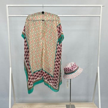 Malissa J Green Multi Bucket Hat & Scarf Set