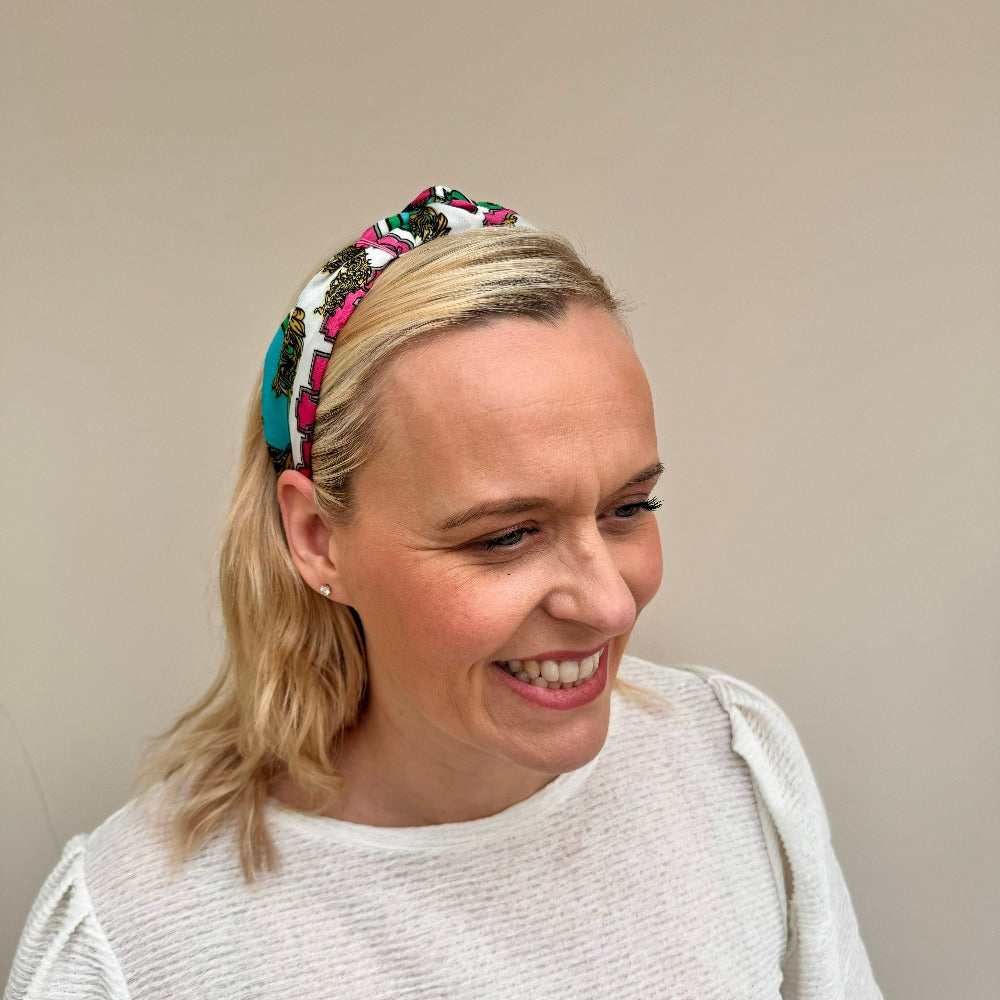 Summer Multi Print Knot Headband