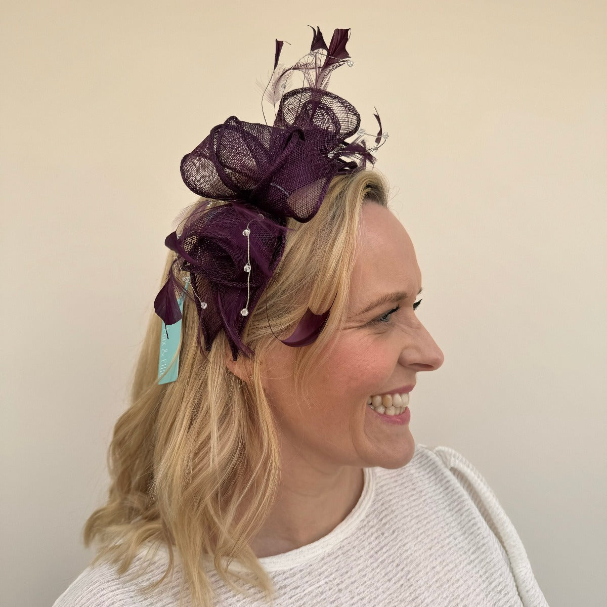 Max and Ellie CF1 Fascinator in Purple